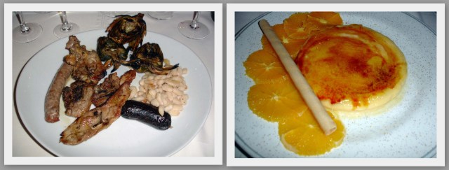 Parrillada y postre
