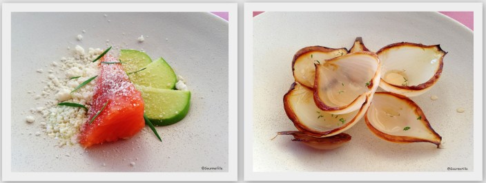 Trucha y Cebolletas tostadas