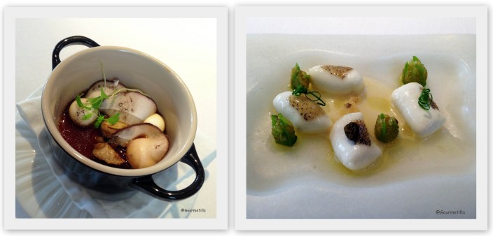 3 Ñoquis parmesano y Lomos bacalao