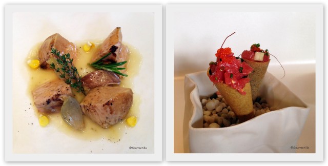 Foie escabeche y cornete atún picante