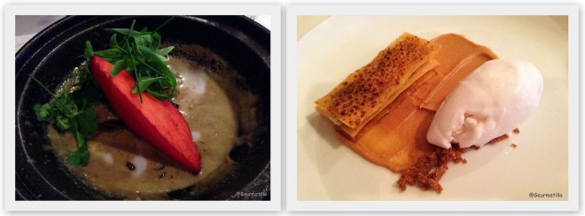 Curry verde y pastel banana